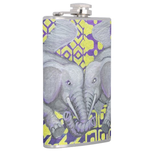 Vier vleugels-olifanten- heupfles (Rechts)