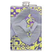 Vier vleugels-olifanten- heupfles (Achterkant)