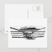  vier-vleugelvliegers briefkaart (Voorkant / Achterkant)