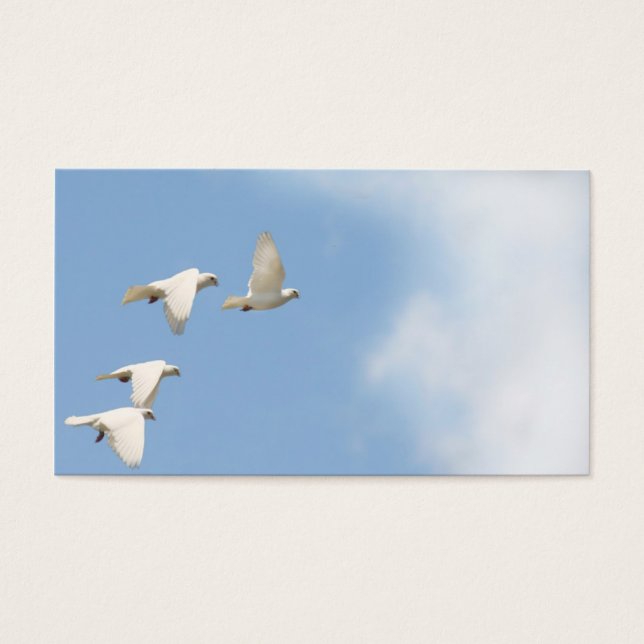 Vier vliegende doven visitekaartje (Voorkant)