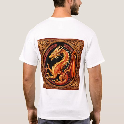 Vier vliegende Dragon Fansion T-shirt (Achterkant)