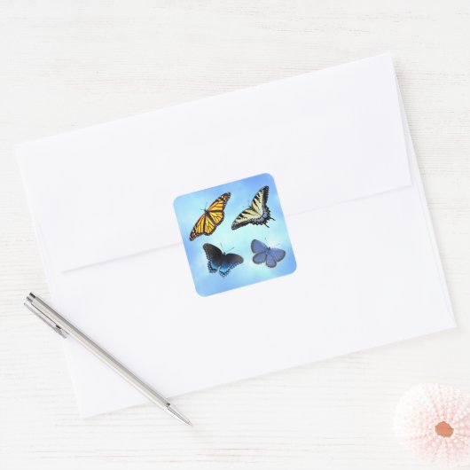 Vier Vlinders Sticker (Envelop)