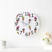 Vier vlokken van ijskap op klokjes, klokken (Huis)