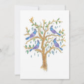 Vier Vogels Die Roepen Kaart (Voorkant)