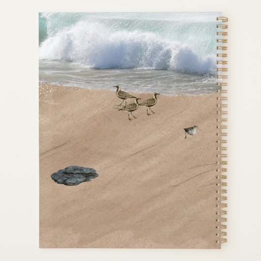 Vier Vogels op een Strand Planner (Achterkant)