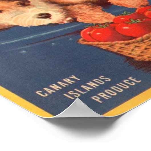 Vier vrienden kratellabel poster (Hoek)