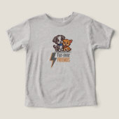 Vier vrienden ooit - Schattige Dog & Cat Besties T (Design voorkant)