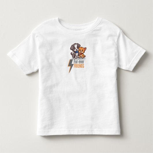 Vier vrienden ooit - Schattige Dog & Cat Besties T Kinder Shirts (Voorkant)