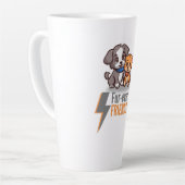 Vier vrienden ooit - Schattige Dog & Cat Besties T Latte Mok (Linkerhoek)