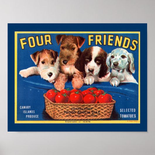 Vier vrienden poster (Voorkant)