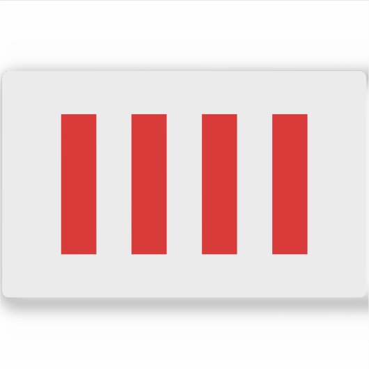 Vier Vrijheden Vlag of Verenigde Naties Eer Vlag Sticker (Voorkant)