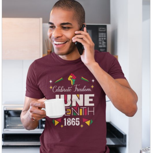 Vier Vrijheid JUNETEEENTH 1865 Zwarte Geschiedenis T-shirt