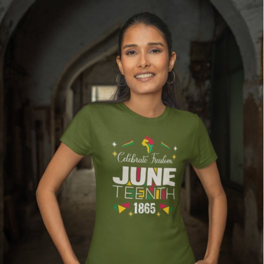 Vier Vrijheid JUNETEEENTH 1865 Zwarte Geschiedenis T-shirt