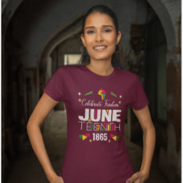 Vier Vrijheid JUNETEEENTH 1865 Zwarte Geschiedenis T-shirt