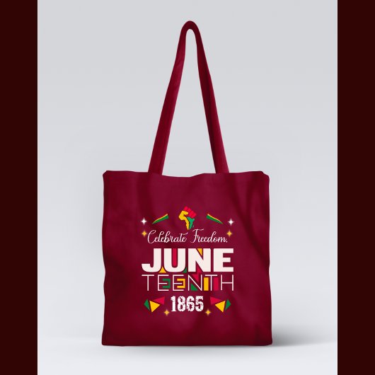 Vier Vrijheid JUNETEEENTH 1865 Zwarte Geschiedenis Tote Bag