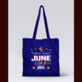 Vier Vrijheid JUNETEEENTH 1865 Zwarte Geschiedenis Tote Bag