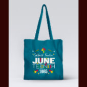 Vier Vrijheid JUNETEEENTH 1865 Zwarte Geschiedenis Tote Bag