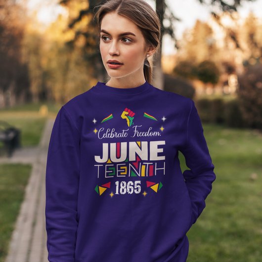 Vier Vrijheid JUNETEEENTH 1865 Zwarte Geschiedenis Trui