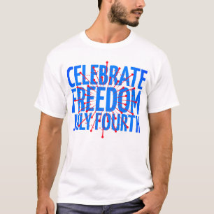 Vier Vrijheid Vierde Juli Vuurwerk Shirt