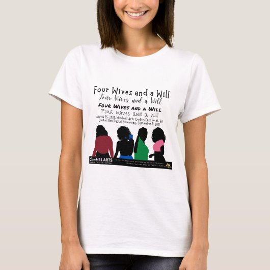 Vier vrouwen en een Will Keepasvrouwen T-Shirt (Voorkant)