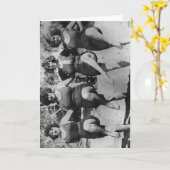 Vier vrouwen in zwemmende zwemmers op riverbank kaart (Gele Bloem)