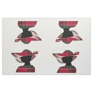Vier vrouwen Silhouette Pet Madras Pset Pattern Stof