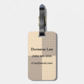 Vier Wafers Bagagelabel (Achterkant verticaal)