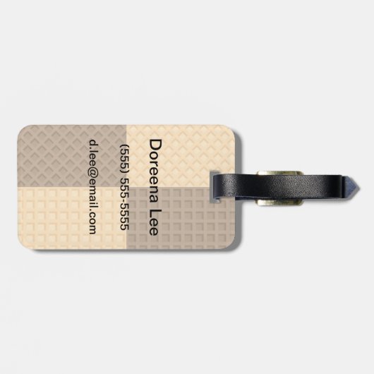 Vier Wafers Bagagelabel (Achterkant horizontaal)