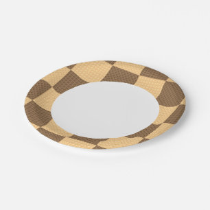 Vier Wafers Papieren Bordje