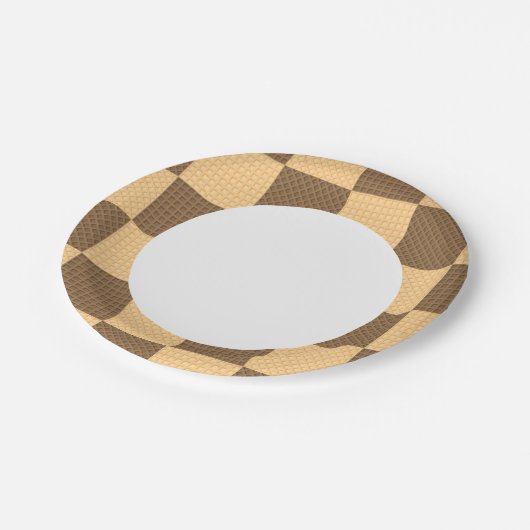 Vier Wafers Papieren Bordje (Gekanteld)