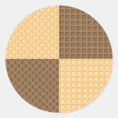 Vier Wafers Ronde Sticker (Voorkant)