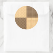 Vier Wafers Ronde Sticker (Tas)