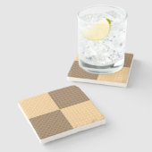 Vier Wafers Stenen Onderzetter (Zijkant)