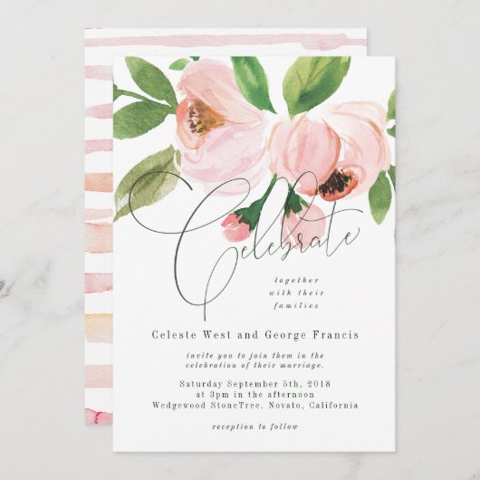 vier waterverf. kaart (Voorkant / Achterkant)