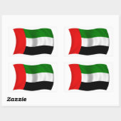 VIER Wave UAE-vlag Rechthoekige Sticker (Vel)