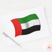 VIER Wave UAE-vlag Rechthoekige Sticker (Envelop)