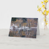 Vier Weerspiegelde Bomen Kaart (Gele Bloem)