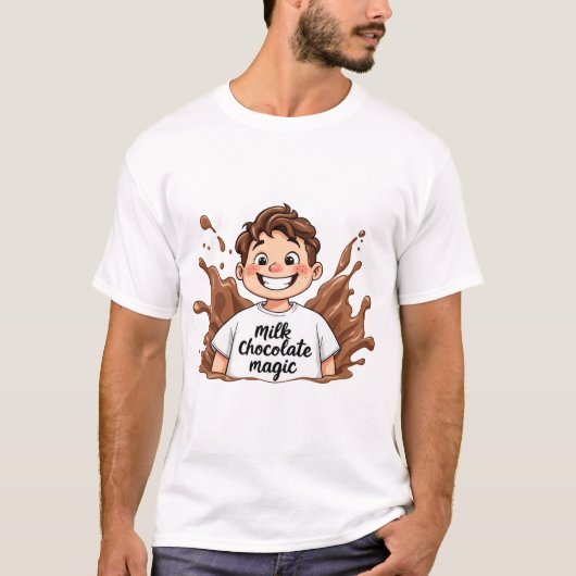 Vier Wereld Chocolade Dag met onze Chocoholic T-shirt (Voorkant)