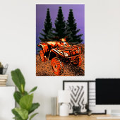 Vier wielers afdrukken poster (Thuiskantoor)
