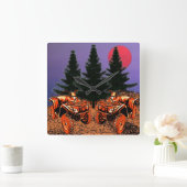 Vier wielstellen vierkante klok (Huis)