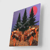 Vier wielstellen vierkante klok (Hoek)