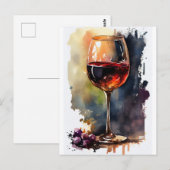 Vier wijn! briefkaart (Voorkant / Achterkant)