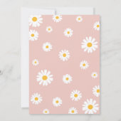 VIER Wild Boho Roze Madeliefje 4e Verjaardag Kaart (Achterkant)