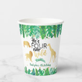 Vier Wilde Boys op de vierde verjaardag Papieren Bekers (Voorkant)