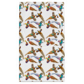 Vier Wilde Fheasants Gift Bag Klein Cadeauzakje (Achterkant)