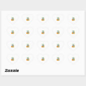 Vier Wilde Giraffe Apenleeuw Oerwoud 4e Geboorte Hart Sticker (Vel)