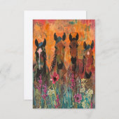 Vier wilde paarden (Voorkant / Achterkant)