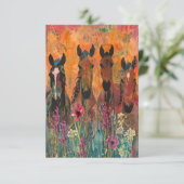 Vier wilde paarden (Staand voorkant)