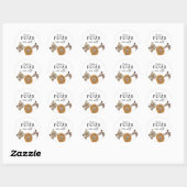 VIER Wilde Safari Animal Party Favor Ronde Sticker (Vel)