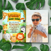 Vier Wilde Safari Verjaardagen met Foto Kaart